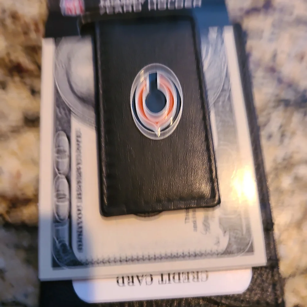 NWT Chicago Bears money clip/cardholder